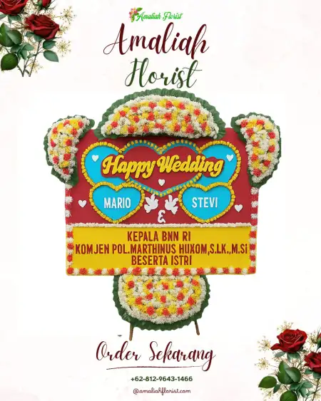 Papan Bunga Pernikahan Kedamaian